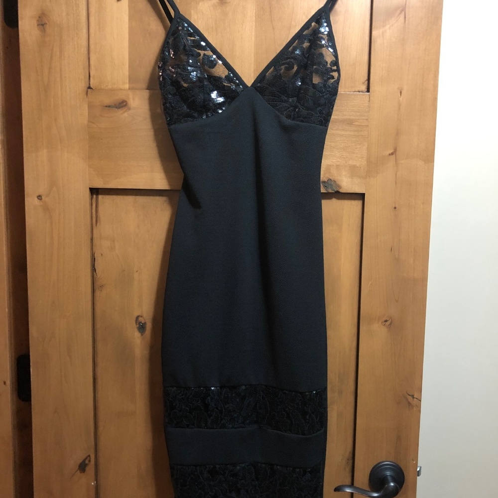 NEW Black mini dress with sequins